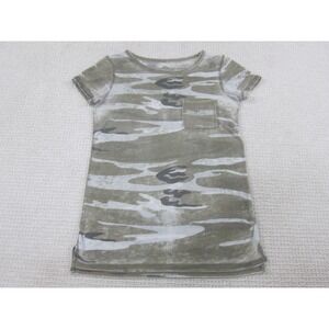 Wellworn Shirt Womens XS Green Brown‎ Camo Scoop Neck  Pocket Tee Basic Top